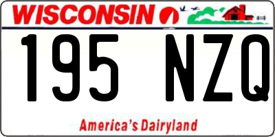 WI license plate 195NZQ
