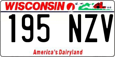 WI license plate 195NZV