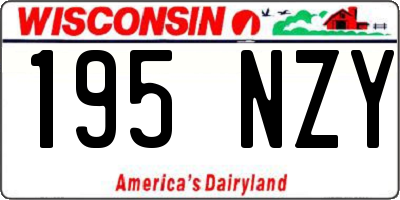 WI license plate 195NZY