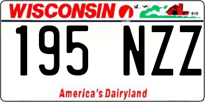 WI license plate 195NZZ
