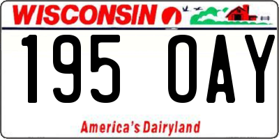 WI license plate 195OAY