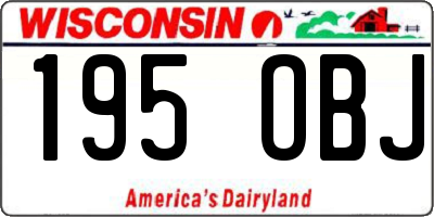 WI license plate 195OBJ