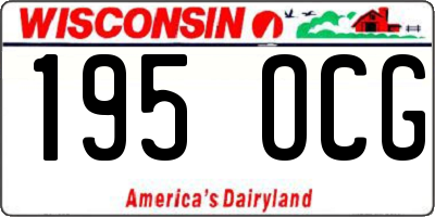 WI license plate 195OCG