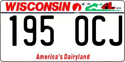WI license plate 195OCJ