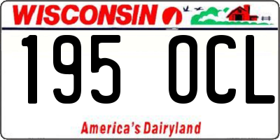 WI license plate 195OCL