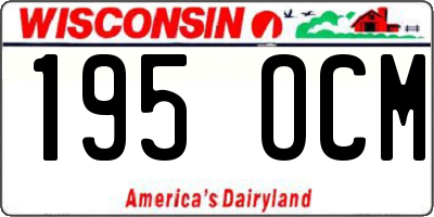WI license plate 195OCM