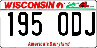 WI license plate 195ODJ