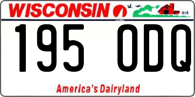 WI license plate 195ODQ