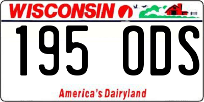 WI license plate 195ODS