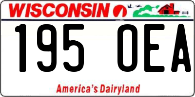 WI license plate 195OEA