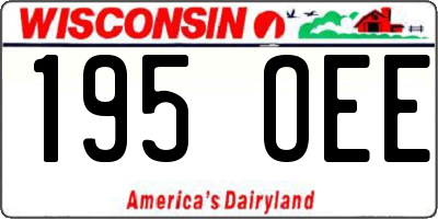 WI license plate 195OEE