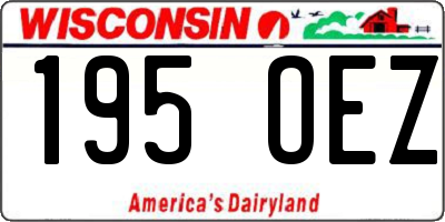 WI license plate 195OEZ