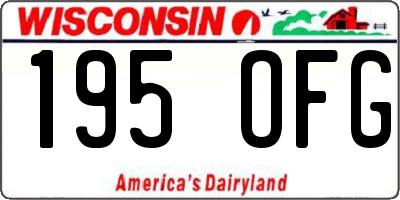 WI license plate 195OFG