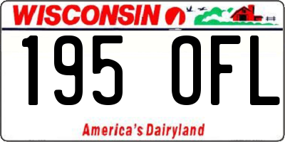 WI license plate 195OFL