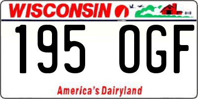 WI license plate 195OGF