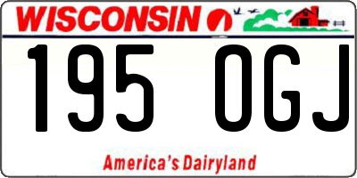 WI license plate 195OGJ