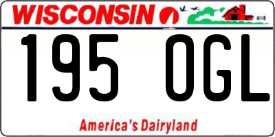 WI license plate 195OGL