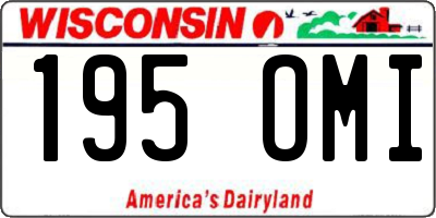 WI license plate 195OMI