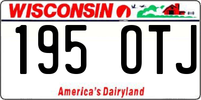 WI license plate 195OTJ