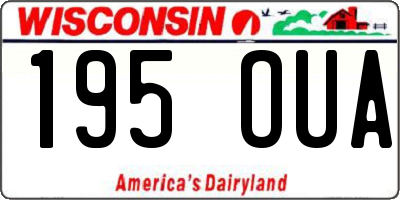 WI license plate 195OUA