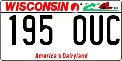 WI license plate 195OUC