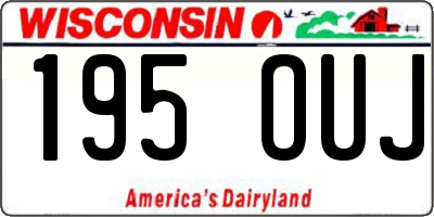 WI license plate 195OUJ