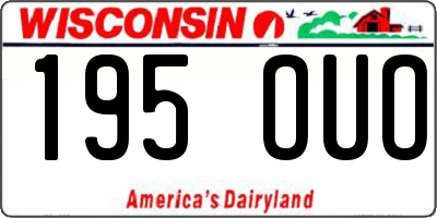 WI license plate 195OUO