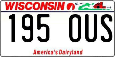 WI license plate 195OUS