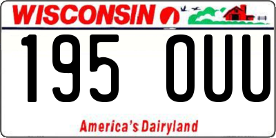 WI license plate 195OUU