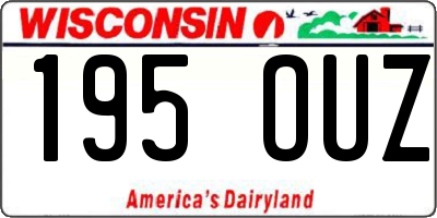 WI license plate 195OUZ