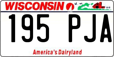 WI license plate 195PJA