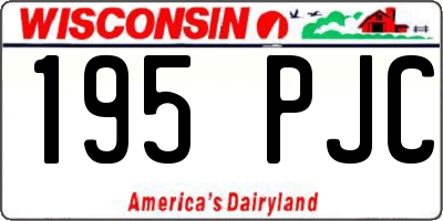 WI license plate 195PJC