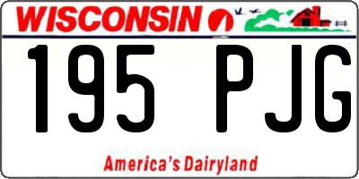 WI license plate 195PJG