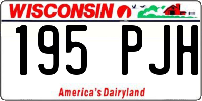 WI license plate 195PJH
