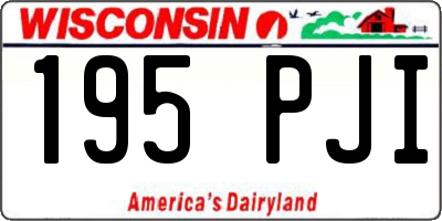 WI license plate 195PJI