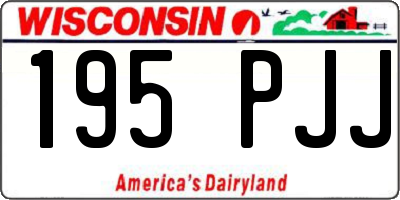 WI license plate 195PJJ
