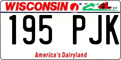WI license plate 195PJK