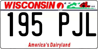 WI license plate 195PJL