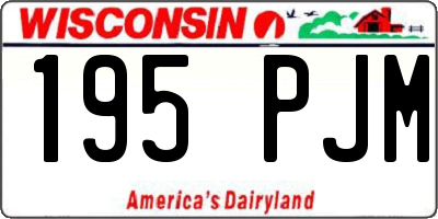 WI license plate 195PJM