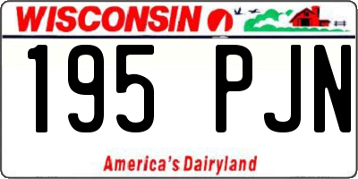 WI license plate 195PJN