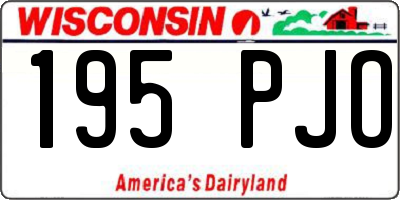 WI license plate 195PJO