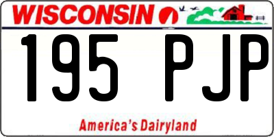 WI license plate 195PJP