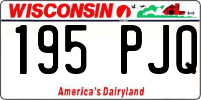 WI license plate 195PJQ