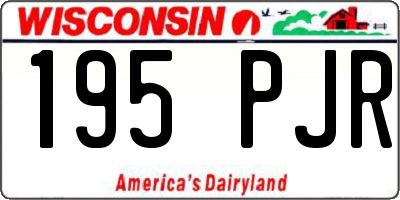 WI license plate 195PJR