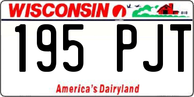 WI license plate 195PJT