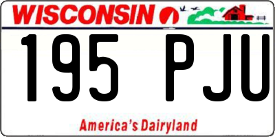 WI license plate 195PJU