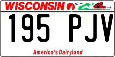WI license plate 195PJV