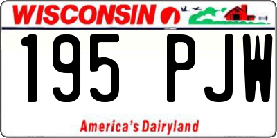 WI license plate 195PJW
