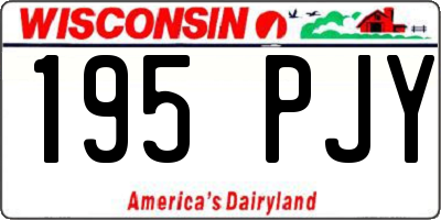 WI license plate 195PJY