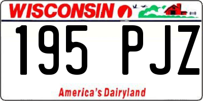 WI license plate 195PJZ